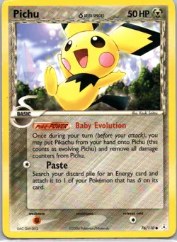 Pokemon TCG Pichu δ 76/110 Holon Phantoms LP - Image 1