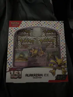 Pokemon TCG Scarlet and Violet - 151 Alakazam ex Collection Box - 4 Packs 820650855269 - Image 1