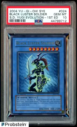 2004 Yu-Gi-Oh! SYE SD Yugi Evolution 1st Edition Black Luster Soldier PSA 10 - Image 1