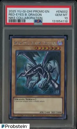 2025 Yu-Gi-Oh! Promo EN Nike Collaboration #EN002 Red-Eyes Black Dragon PSA 10 - Image 1