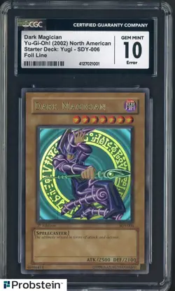 FOIL LINE ERROR CGC 10 1ST EDITION DARK MAGICIAN SDY-006 RARE STARTER DECK YUGI - Image 1