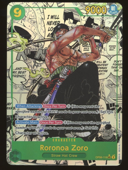 2024 One Piece OP06 EN Manga Alternate Art #118 Roronoa Zoro - Image 1