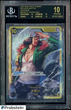 2022 One Piece Summit Decisive Battle JPN OP02121 Kuzan SEC BGS 10 BLACK LABEL - Image 1