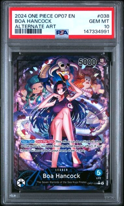 ONE PIECE BOA HANCOCK 2024 OP07-500 YEARS IN THE FUTURE #038 ALT ART PSA 10 - Image 1