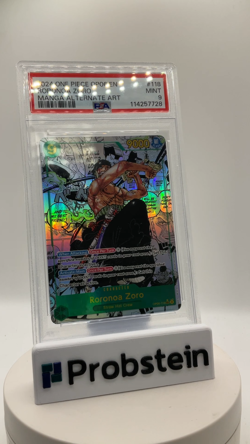 2024 One Piece OP06 EN Manga Alternate Art #118 Roronoa Zoro PSA 9 MINT - Image 2