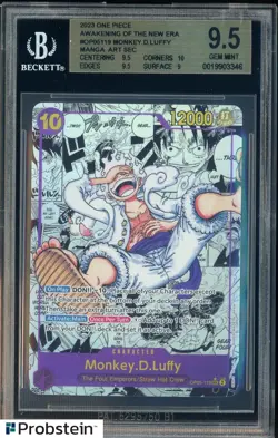2023 One Piece OP05119 Awakening of The New Era Monkey D. Luffy Manga BGS 9.5 - Image 1