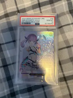 2024 WEISS SCHWARZ SP STAMP #48 SUMMER SPLASH PARTY! MINATO AQUA PSA 10 - Image 1