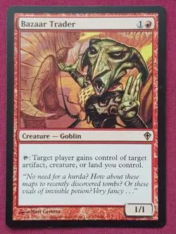 Magic The Gathering WORLDWAKE BAZAAR TRADER red card MTG - Image 1