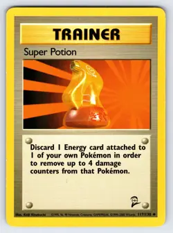Super Potion 117/130 Base Set 2 Pokemon Card TCG Vintage WOTC Trainer - Nm/Vlp - Image 1