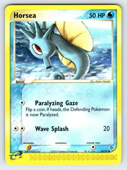 Horsea 58/97 2003 EX Dragon Pokemon Card TCG Nintendo e-Series Common - VLP - Image 1