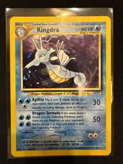 Pokemon TCG Kingdra Neo Genesis Holo Rare Card 8/111 - Image 1