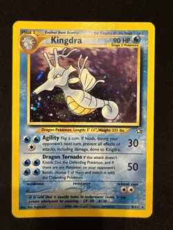 Pokemon TCG Kingdra Neo Genesis Holo Rare Card 8/111 - Image 2