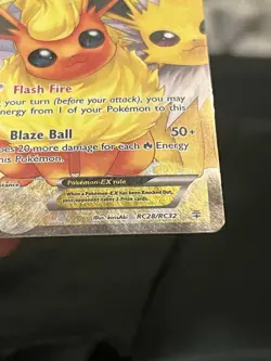 Flareon EX RC28/RC32 Generations Radiant Collection Full Art Pokemon TCG LP - Image 4
