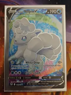 Alolan Vulpix V 173/195 - Silver Tempest - Pokemon Single Card - Image 1
