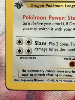 Dragonite 4/62 Holo 1st Edition Fossil Rare 1999 Vintage Chase Pokemon Card LP - Image 5