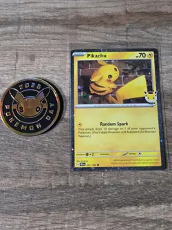 Pokemon Pikachu 2026 Pokemon Day Promo Card And Coin - Image 1