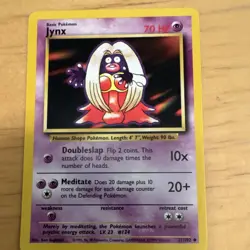 Pokemon Base Set Jynx Uncommon 31/102 70 HP Doubleslap Meditate Card - Image 1