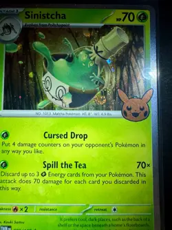 Pokemon - Sinistcha - Rare Cosmos Holo w/ Swirl - 022/167 - Trick or Trade 2024 - Image 2