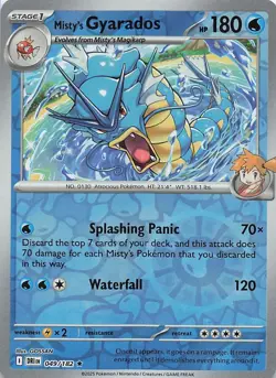 Misty's Gyarados 049/182 Rare Destined Rivals Pokemon Reverse Holo Near Mint - Image 1