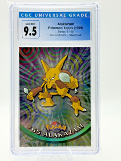 Pokemon TCG: Alakazam #65 Topps (1999) series 1 -2nd Print -Silver Foil -CGC 9.5 - Image 1