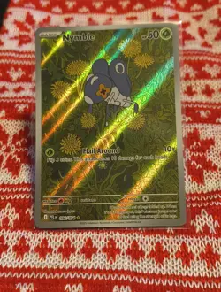 Nymble 096/094 NM – Illustration Rare – 2025 TCG Pokemon Phantasmal Flames - Image 3
