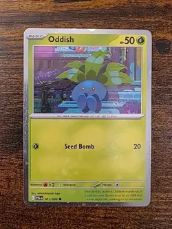Oddish 001/094 SWIRL Phantasmal Flames Cosmos Promo Holo Rare Pokemon TCG NM - Image 4