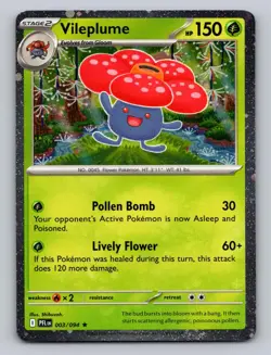 Vileplume (Cosmos Holo) 003/094 Holo Phantasmal Flames Blister Promo Pokemon NM - Image 1