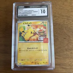 Pikachu 020/m-p Mcdonald's Promotion Japanese 2025 CGC 10 Graded Pokemon - Image 1