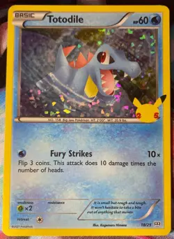 2021 Pokemon McDonald's 25th Anniversary Special Edition Totodile #18/25 Foil - Image 1