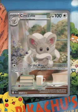 Pokemon TCG Cinccino 153/086 Sv: Black Bolt Illustration Rare Holo NM/M - Image 1