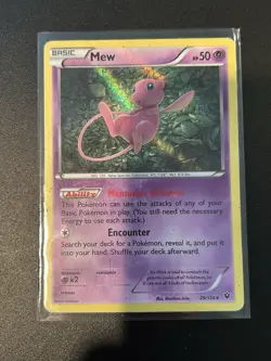 2016 Pokemon XY Fates Collide Mew Holo #29/124 Damaged - Image 1