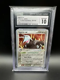 Aggron ex Holo #89/100 - Pokemon EX Crystal Guardians - CGC 10 Gem Mint Pop 18 - Image 3