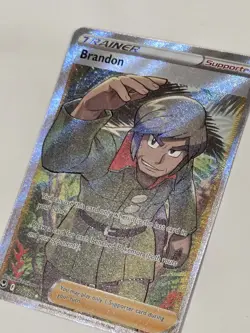 Brandon Full Art Trainer SWSH12: Silver Tempest 188/195 Pokemon TCG NM Supporter - Image 2