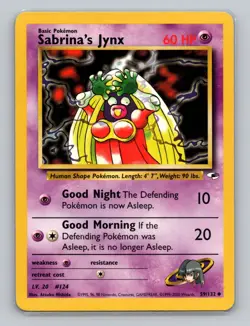Sabrina's Jynx 59/132 Uncommon Pokemon TCG WOTC Gym Heroes Light Play - Image 1