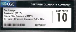 Decidueye SM55 Black Star Promo CGC 10 Gem Mint LOW POP (10) Pokemon Holo - Image 4