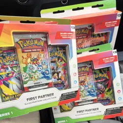 3 NEW🔥 Pokemon TCG First Partner Illustration Collection (FACT SEALED) Series1 - Image 1