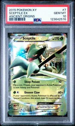 2015 PSA 10 Pokemon TCG Sceptile EX 7/98 Holo XY Ancient Origins - Image 1