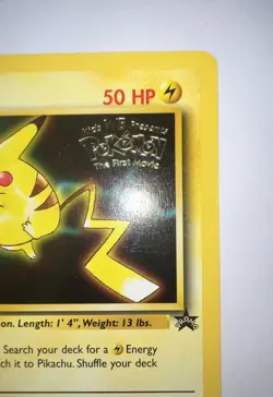 Pokemon Pikachu WB Movie Promo #4 NM Black Star Promo - Image 4