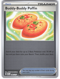 Buddy-Buddy Poffin 184/217 Reverse Ascended Heroes NM Pokemon TCG - Image 1