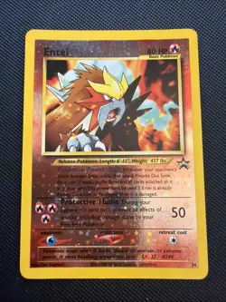 Entei Promo Reverse Holo WoTC Promo 34/53 HP Pokemon TCG - Image 1
