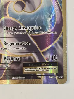 Pokemon Mewtwo EX Ultra Rare Full Art Holo 103/108 Evolutions LP Damaged!! - Image 3