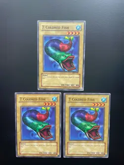 Yugioh 7 Colored Fish MRD-098 Common Unlimited Edition LP/MP X3 - Image 1
