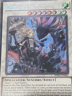 Ecclesia and the Dark Dragon - BPRO-EN041 - Secret Rare - 1st Edition - Yugioh - Image 1