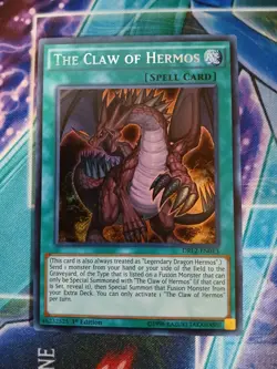 Yugioh The Claw of Hermos DRL2-EN013 1ST ED NM SECRET - Image 1