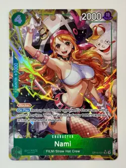 One Piece TCG Nami OP14-031 Alt Art SR The Azure Sea’s Seven English OP14 TCG - Image 1