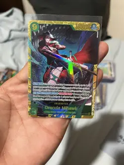 Bandai One Piece CCG Dracule Mihawk OP14-119 Full Art Foil 10000 Power - Image 1