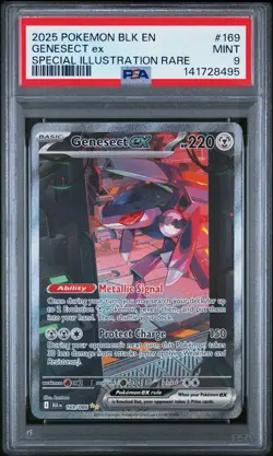 2025 Pokemon Genesect EX Special Illustration Rare Black Bolt 169/086 PSA 9 MINT - Image 1