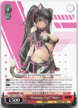 Weiss Schwarz : "Grumpy Cat" Nero GODDESS OF VICTORY: NIKKE NIK/S117-E070 U : U - Image 1