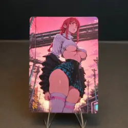 Makima - Retro Waifus, Custom Anime Waifu Trading Card Chainsaw Man - Image 1