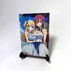 Fairy Tail Lucy Heartfilia Erza Scarlet Sexy Anime Waifu Girls Goddess Art Card - Image 2
